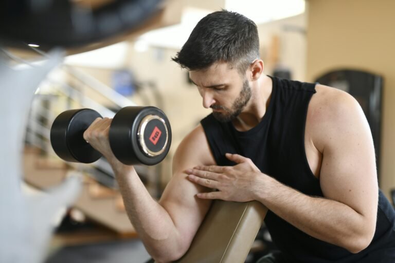 A man lifting dumble